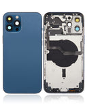 Replacement Back Housing W/ Small Parts Compatible with Apple iPhone 12 Pro Max (US Version) (Aftermarket Plus) (Pacific Blue)