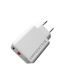 2 Plug - 20W USB Type C And USB Type A Wall Power Adapter (AmpSentrix) (220V Euro) Compatible with Ampsentrix