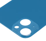 Replacement Back Glass With 3M Adhesive Compatible with Apple iPhone 13 (No Logo / Large Camera Hole) (Blue)
