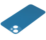 Replacement Back Glass With 3M Adhesive Compatible with Apple iPhone 13 (No Logo / Large Camera Hole) (Blue)