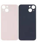 Replacement Back Glass With 3M Adhesive Compatible with Apple iPhone 13 (No Logo / Large Camera Hole) (Pink)