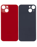 Replacement Back Glass With 3M Adhesive Compatible with Apple iPhone 13 (No Logo / Large Camera Hole) (Red)