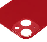 Replacement Back Glass With 3M Adhesive Compatible with Apple iPhone 13 (No Logo / Large Camera Hole) (Red)