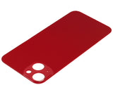 Replacement Back Glass With 3M Adhesive Compatible with Apple iPhone 13 (No Logo / Large Camera Hole) (Red)