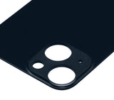 Replacement Back Glass With 3M Adhesive Compatible with Apple iPhone 13 Mini (No Logo / Large Camera Hole) (Midnight)
