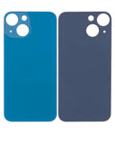 Replacement Back Glass With 3M Adhesive Compatible with Apple iPhone 13 Mini (No Logo / Large Camera Hole) (Blue)