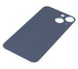 Replacement Back Glass With 3M Adhesive Compatible with Apple iPhone 13 Mini (No Logo / Large Camera Hole) (Blue)