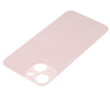 Replacement Back Glass With 3M Adhesive Compatible with Apple iPhone 13 Mini (No Logo / Large Camera Hole) (Pink)