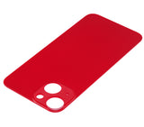Replacement Back Glass With 3M Adhesive Compatible with Apple iPhone 13 Mini (No Logo / Large Camera Hole) (Red)