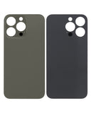 Replacement Back Glass With 3M Adhesive Compatible with Apple iPhone 13 Pro (No Logo / Large Camera Hole) (Graphite)