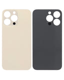 Replacement Back Glass With 3M Adhesive Compatible with Apple iPhone 13 Pro (No Logo / Large Camera Hole) (Gold)