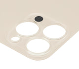 Replacement Back Glass With 3M Adhesive Compatible with Apple iPhone 13 Pro (No Logo / Large Camera Hole) (Gold)