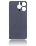 Replacement Back Glass With 3M Adhesive Compatible with Apple iPhone 13 Pro (No Logo / Large Camera Hole) (Silver)