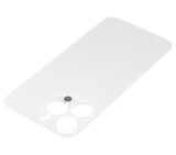 Replacement Back Glass With 3M Adhesive Compatible with Apple iPhone 13 Pro (No Logo / Large Camera Hole) (Silver)