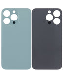Replacement Back Glass With 3M Adhesive Compatible with Apple iPhone 13 Pro (No Logo / Large Camera Hole) (Sierra Blue)