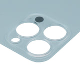 Replacement Back Glass With 3M Adhesive Compatible with Apple iPhone 13 Pro (No Logo / Large Camera Hole) (Sierra Blue)