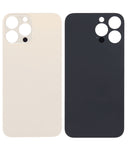 Replacement Back Glass With 3M Adhesive Compatible with Apple iPhone 13 Pro Max (No Logo / Large Camera Hole) (Gold)