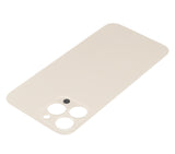 Replacement Back Glass With 3M Adhesive Compatible with Apple iPhone 13 Pro Max (No Logo / Large Camera Hole) (Gold)