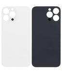 Replacement Back Glass With 3M Adhesive Compatible with Apple iPhone 13 Pro Max (No Logo / Large Camera Hole) (Silver)