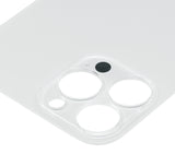 Replacement Back Glass With 3M Adhesive Compatible with Apple iPhone 13 Pro Max (No Logo / Large Camera Hole) (Silver)