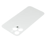Replacement Back Glass With 3M Adhesive Compatible with Apple iPhone 13 Pro Max (No Logo / Large Camera Hole) (Silver)