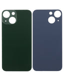 Replacement Back Glass With 3M Adhesive Compatible with Apple iPhone 13 Mini (No Logo / Large Camera Hole) (Green)
