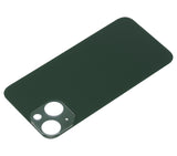 Replacement Back Glass With 3M Adhesive Compatible with Apple iPhone 13 Mini (No Logo / Large Camera Hole) (Green)