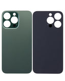Replacement Back Glass With 3M Adhesive Compatible with Apple iPhone 13 Pro (No Logo / Large Camera Hole) (Alpine Green)