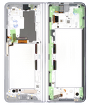 Replacement Inner OLED Assembly With Frame Compatible with Samsung Galaxy Z Fold 3 5G (US & International) (Service Pack) (Phantom Silver)