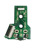 Replacement Micro USB Charging Port Board With 12-Pin Flex Cable Compatible with Sony (Game Console Parts) PlayStation 4 Controllers (Version 1: JDS-050 / JDS-055)