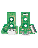 Replacement Micro USB Charging Port Board With 12-Pin Flex Cable Compatible with Sony (Game Console Parts) PlayStation 4 Controllers (Version 4: JDS-040)