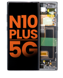 Replacement OLED Assembly With Frame Compatible with Samsung Galaxy Note 10 Plus / 5G (Blemish: Grade D) (Aura Black)