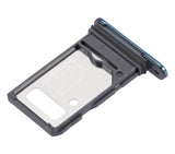 Replacement Dual Sim Card Tray Compatible with Motorola Edge 20 Pro (XT2153-1 / 2021) (Blue Vegan Leather)