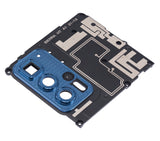 Replacement Motherboard Protective Cover Compatible with Motorola Edge 20 Pro (XT2153-1 / 2021) (Blue Vegan Leather)