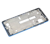 Replacement Mid-Frame Housing Compatible with Motorola Edge 20 Pro (XT2153-1 / 2021) (Blue Vegan Leather)