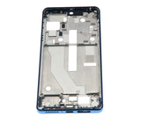 Replacement Mid-Frame Housing Compatible with Motorola Edge 20 Pro (XT2153-1 / 2021) (Blue Vegan Leather)