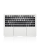 Replacement Top Case With Keyboard & Battery Compatible with Apple MacBook Air 13" A1932 (2018 / 2019) (US English) (Used OEM Pull: Grade New) (Silver)