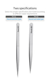 iNeeZy Handmade Non-Magnetic Stainless Tweezers (Silver - Thin) (Qianli) Compatible with Qianli