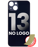 Replacement Back Glass With 3M Adhesive Compatible with Apple iPhone 13 (No Logo / Large Camera Hole) (Midnight)