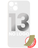 Replacement Back Glass With 3M Adhesive Compatible with Apple iPhone 13 (No Logo / Large Camera Hole) (Starlight)