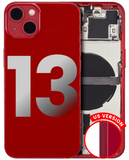Replacement Back Housing W/ Small Parts Compatible with Apple iPhone 13 (US Version) (Used OEM Pull: Grade B) (Red)