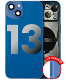 Replacement Back Housing W/ Small Parts Compatible with Apple iPhone 13 (US Version) (Used OEM Pull: Grade C) (Blue)