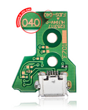 Replacement Micro USB Charging Port Board With 12-Pin Flex Cable Compatible with Sony (Game Console Parts) PlayStation 4 Controllers (Version 4: JDS-040)