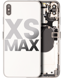 Replacement Back Housing W/ Small Components Pre-Installed Compatible with Apple iPhone XS Max (Used OEM Pull: Grade B) (Silver)