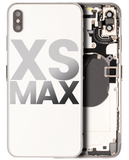 Replacement Back Housing W/ Small Components Pre-Installed Compatible with Apple iPhone XS Max (Used OEM Pull: Grade C) (Silver)