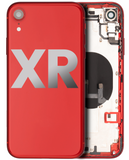 Replacement Back Housing W/ Small Components Pre-Installed Compatible with Apple iPhone XR (Used OEM Pull: Grade A) (Red)
