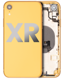 Replacement Back Housing W/ Small Components Pre-Installed Compatible with Apple iPhone XR (Used OEM Pull: Grade A) (Yellow)