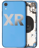 Replacement Back Housing W/ Small Components Pre-Installed Compatible with Apple iPhone XR (Used OEM Pull: Grade A) (Blue)