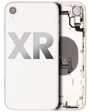 Replacement Back Housing W/ Small Components Pre-Installed Compatible with Apple iPhone XR (Used OEM Pull: Grade A) (White)