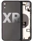 Replacement Back Housing W/ Small Components Pre-Installed Compatible with Apple iPhone XR (Used OEM Pull: Grade B) (Black)